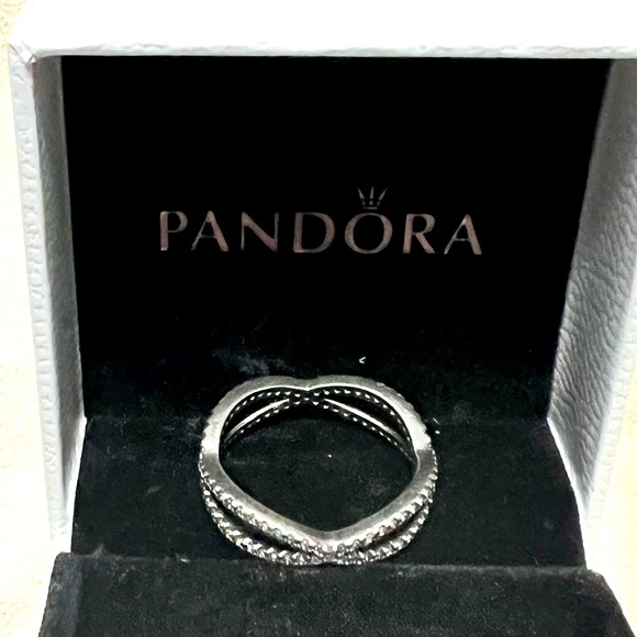 Pandora Crossing Paths CZ Ring - Picture 2 of 2